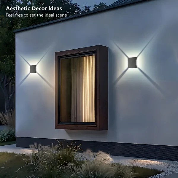 Brilagi - QUADRAY LED/4W/230V kültéri fali lámpatest, antracit, IP65