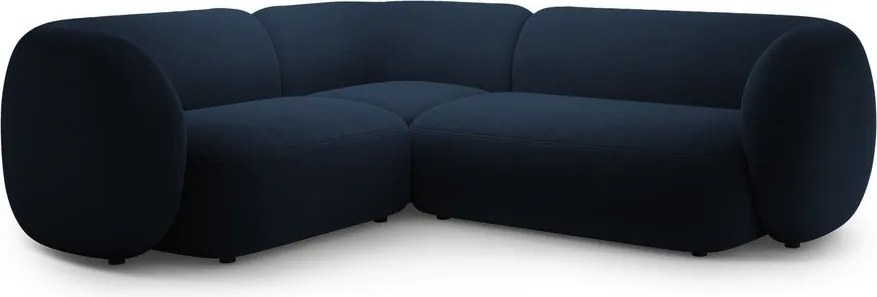 Kék bársony sarokkanapé (bal oldali-L alakú) Kate – Micadoni