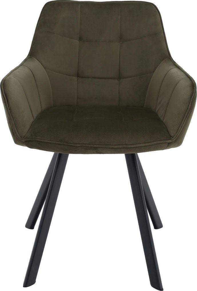 Design fotel, zöld Velvet/fekete, PETIN