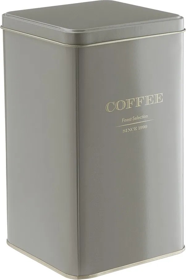 TIN TIN fém kávétartó doboz, barna 1850ml