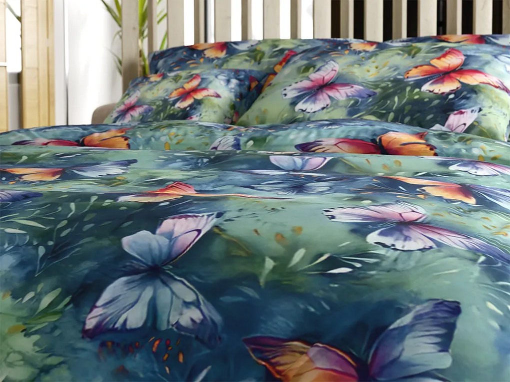 Mikroszálas ágynemű COLORFUL BUTTERFLY, színes Ágyneműhuzat mérete: 2 db 70 x 90 cm | 200 x 220 cm