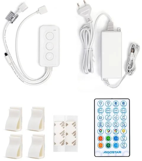 Aigostar - LED RGBW dimmelhető LED szalag/48W/12V 2x7,5 m Wi-Fi