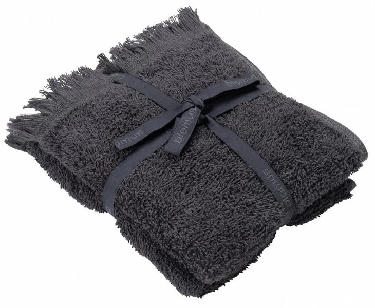 Sötétszürke pamut törölköző szett 2 db-os 30x50 cm FRINO – Blomus
