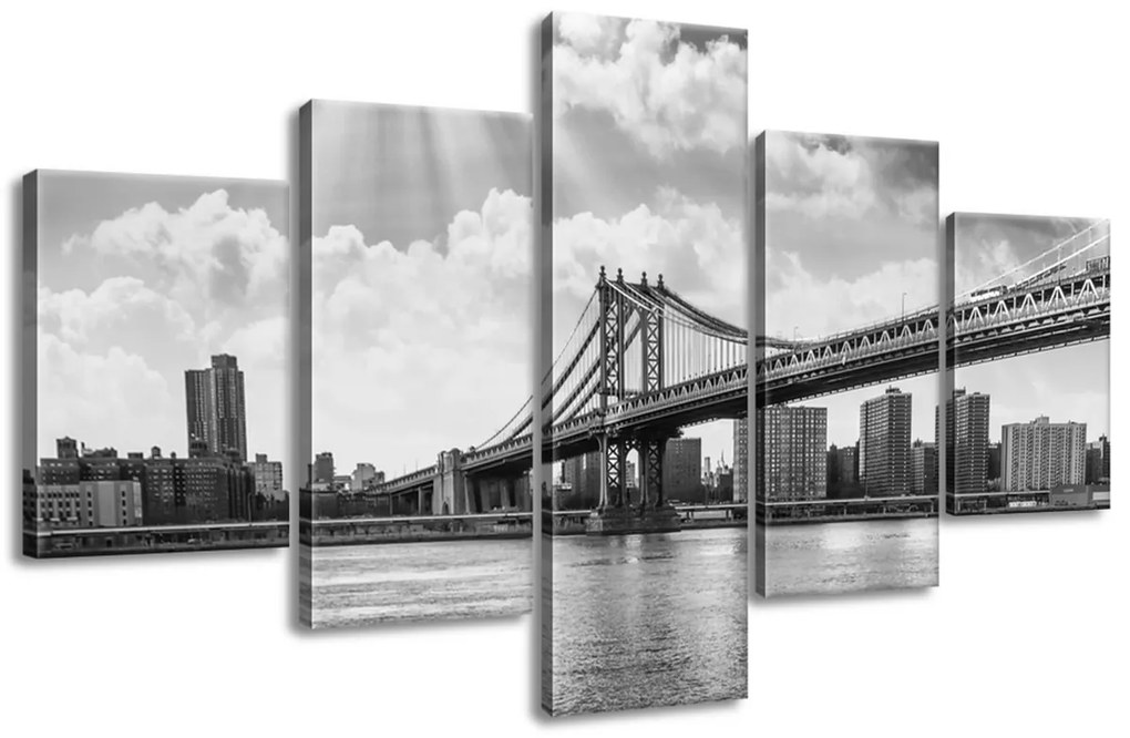 Gario Vászonkép Brooklyn New York - 5 részes Méret: 125 x 70 cm