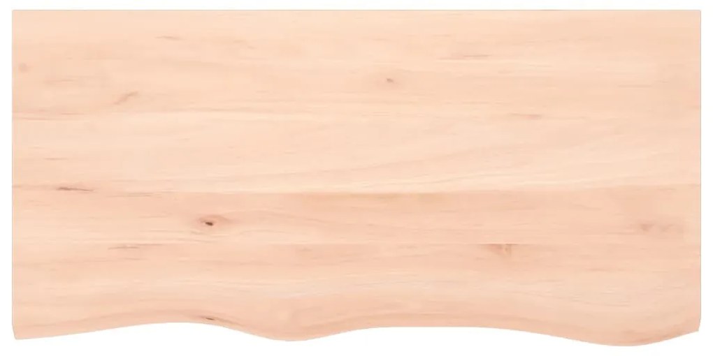 kezeletlen tömör tölgyfa fali polc 100x50x2 cm