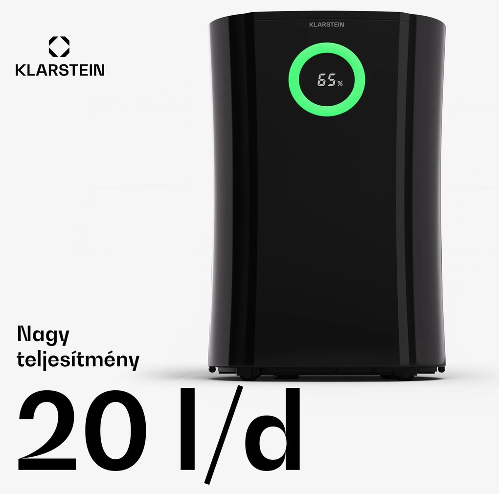 Klarstein DryFy Pro Connect 20 Smart, párátlanító, WiFi, kompresszió, 20 l/d, 35 - 50 m²