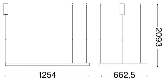 Ideal Lux - LED Csillár zsinóron WAVES LED/45W/230V CRI 90 fehér