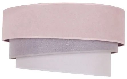 Duolla - Mennyezeti lámpa TRIO 1xE27/15W/230V d. 45 cm rózsaszín/szürke/fehér
