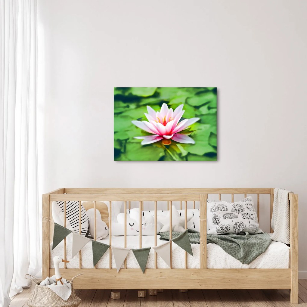 A tavirózsa képe a felszínen (70x50 cm)