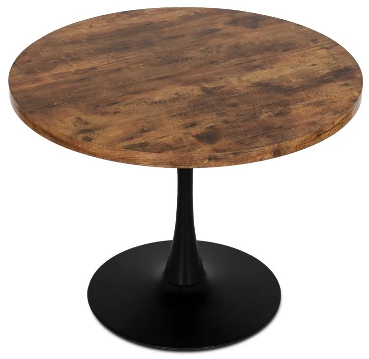 LINO Asztal 100 cm Rusztikus tölgy/fekete