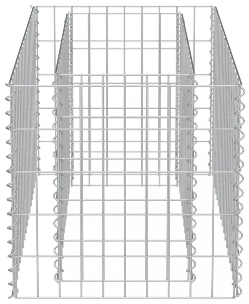 horganyzott acél gabion magaságyás 90 x 50 x 50 cm