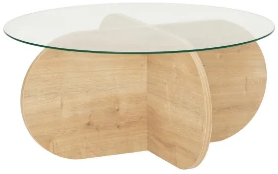 Kávésasztal BUBBLE 35x75 cm barna/átlátszó