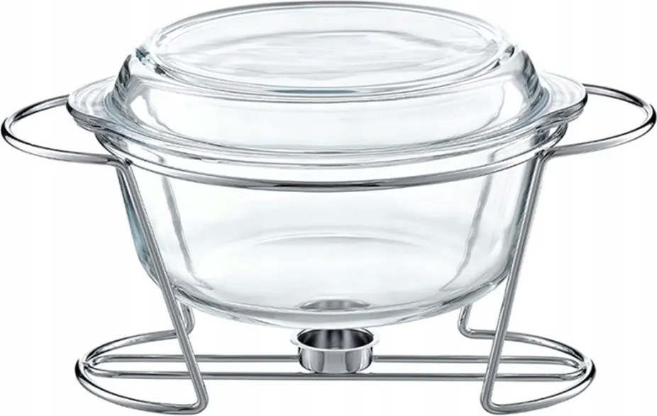 Hőálló Üveg Edények Melegítővel Saule 4 L Ezüst Ambition