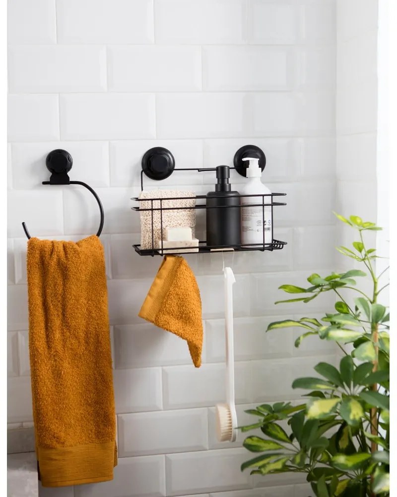 Bestlock Black Belt And Towel Support fekete öntapadós fali kéztörlőtartó - Compactor