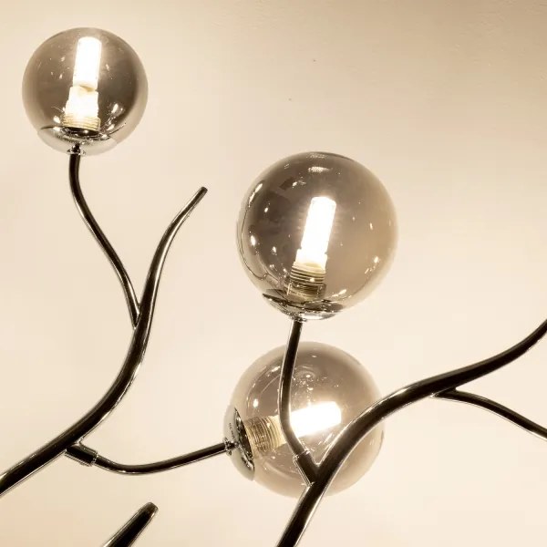 Brilagi - LED felületre szerelhető csillár MISTEL 15xG9/3W/230V fekete króm/füstszínű