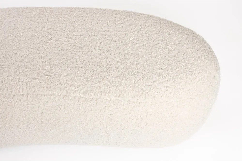 Krémszínű buklé párnázott pad Noxx – White Label