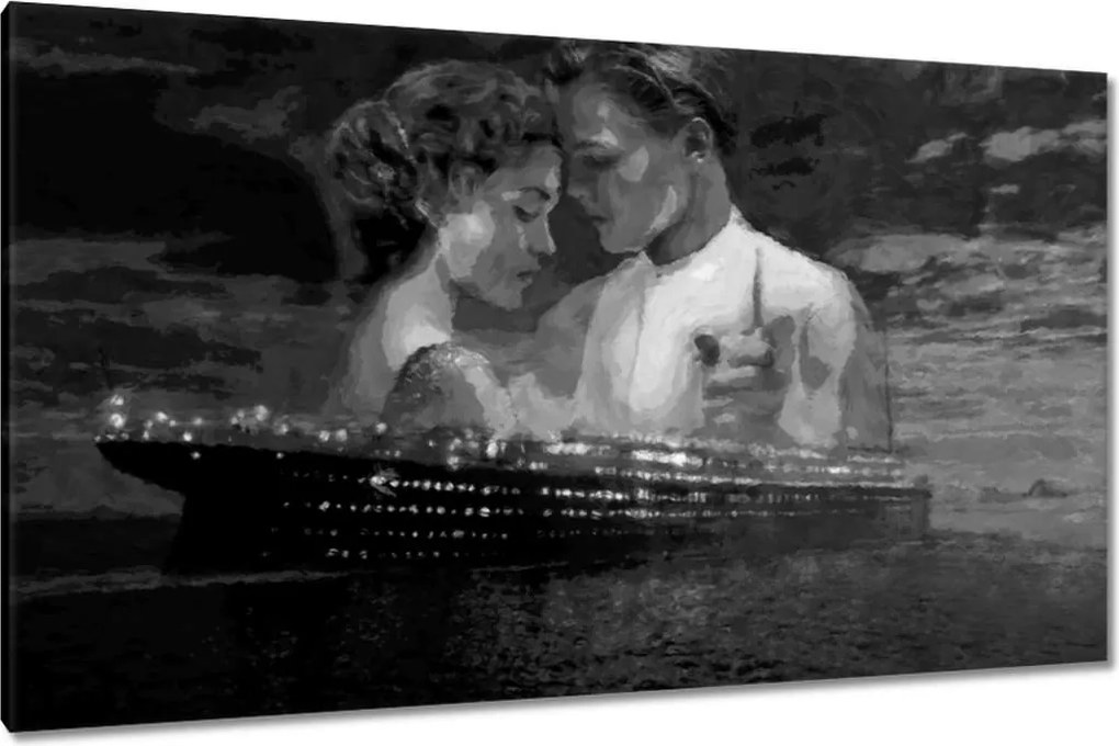 Vászonkép 120x70 Titanic Fekete-fehér