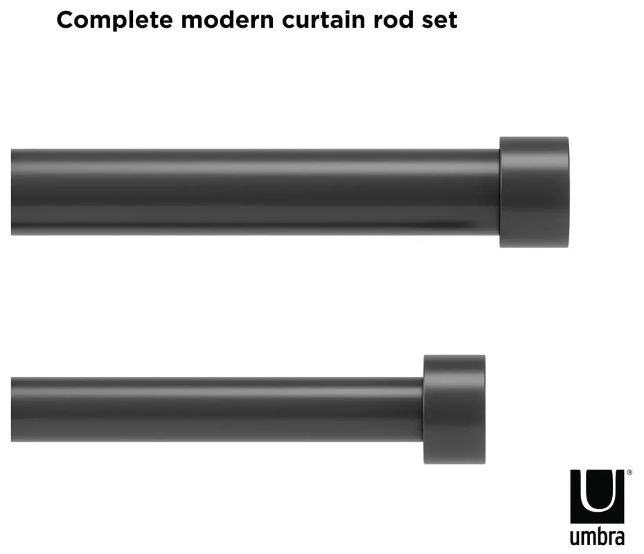 Acél bővíthető-dupla függönykarnis 91 - 168 cm Cappa – Umbra