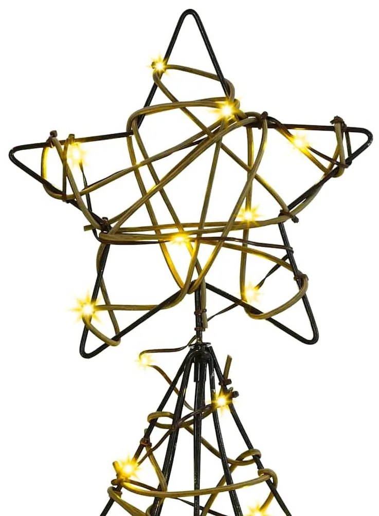 Karácsonyfa 120 LED-del Meleg fehér 120 cm Rattan