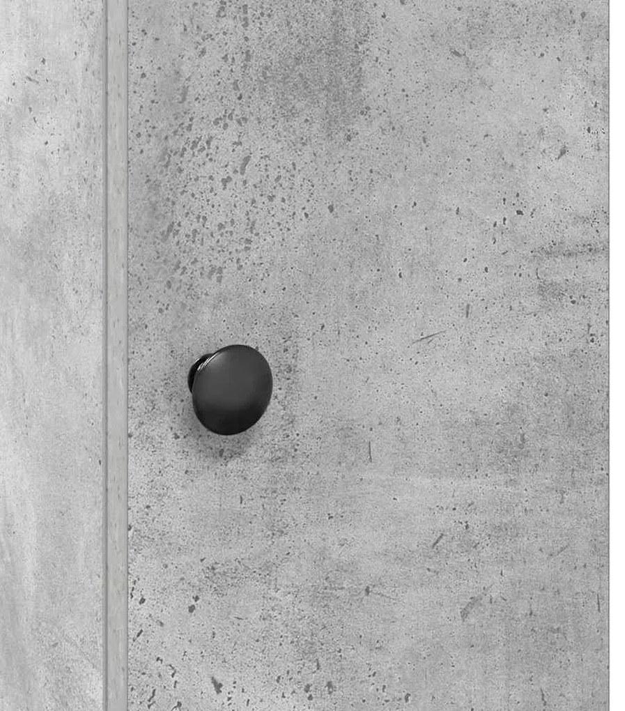 betonszürke fürdőszobaszekrény tekercstartóval 20,5x22x72 cm