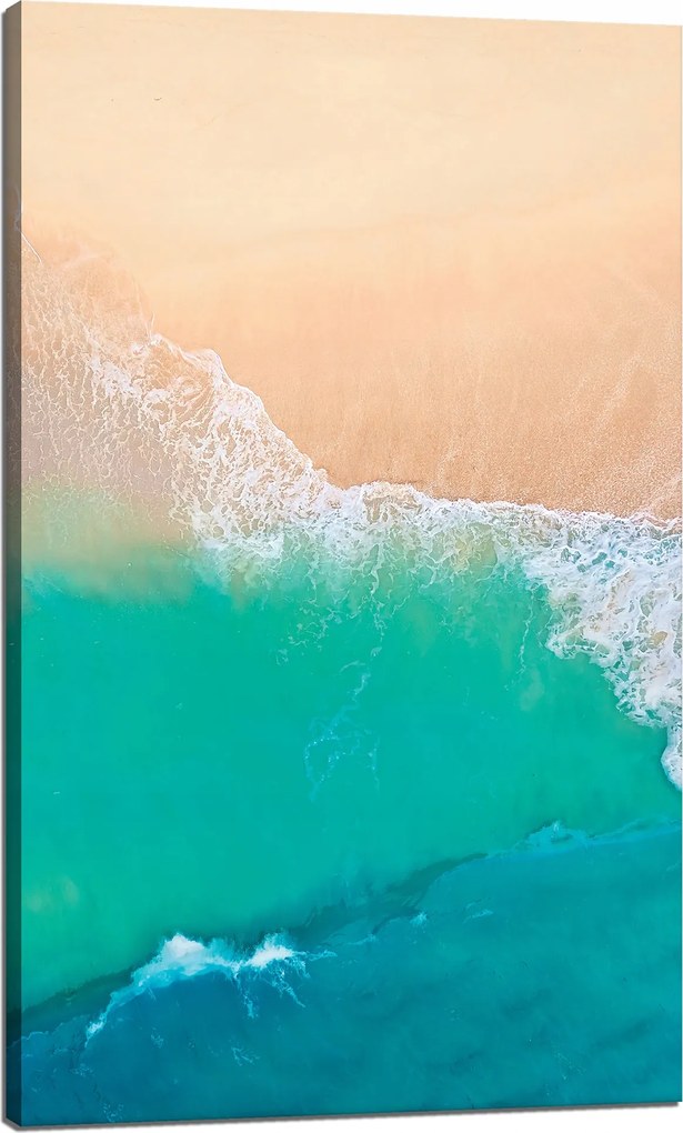 Vászonkép Hullámok Vízpart Homok 60x100 cm Ideális ajándék