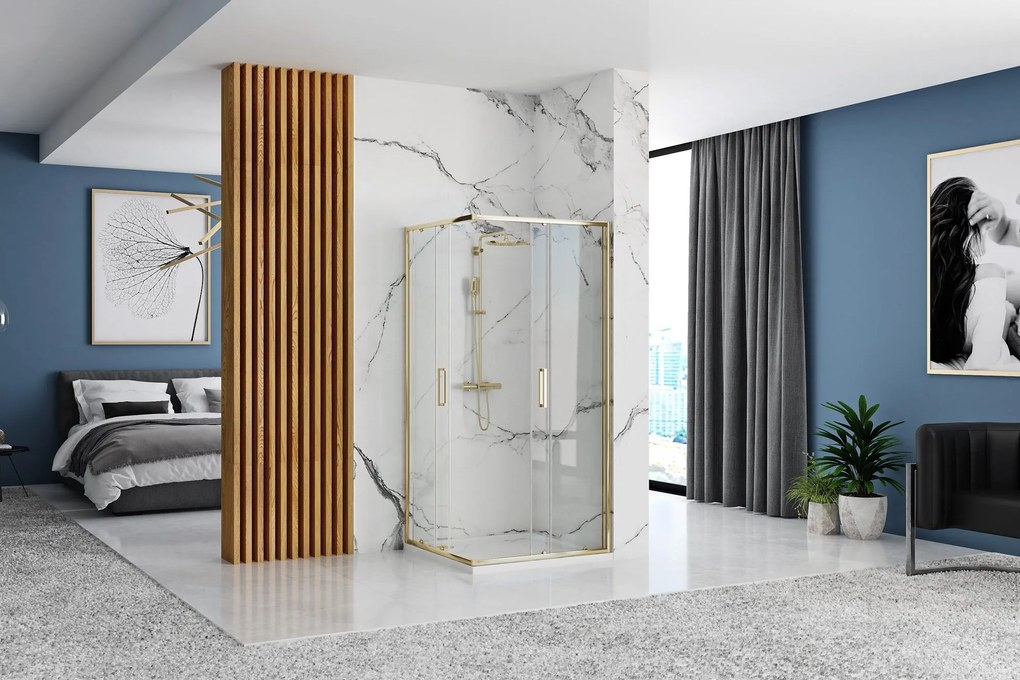 Zuhanykabin Rea Punto 80x100 Gold
