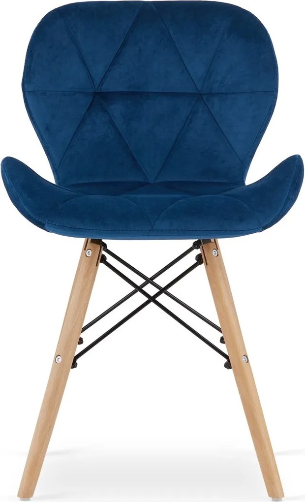 LAGO VELVET kék étkezőszék