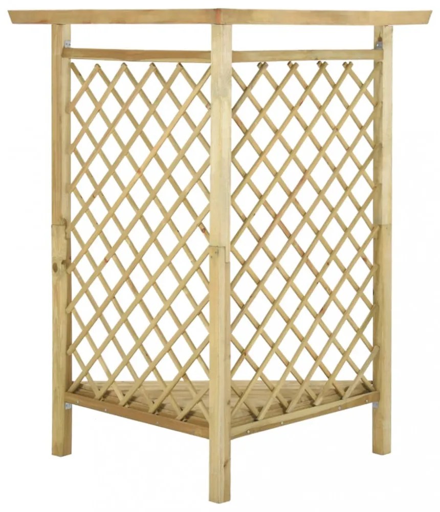 impregnált fenyőfa sarokpergola paddal 166 x 81 x 174 cm
