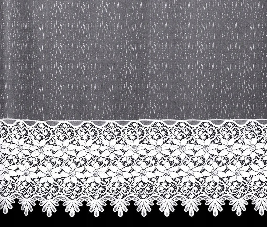 Mg Függöny lengyel jacquard 2953 Fehér 245cm 0,5m