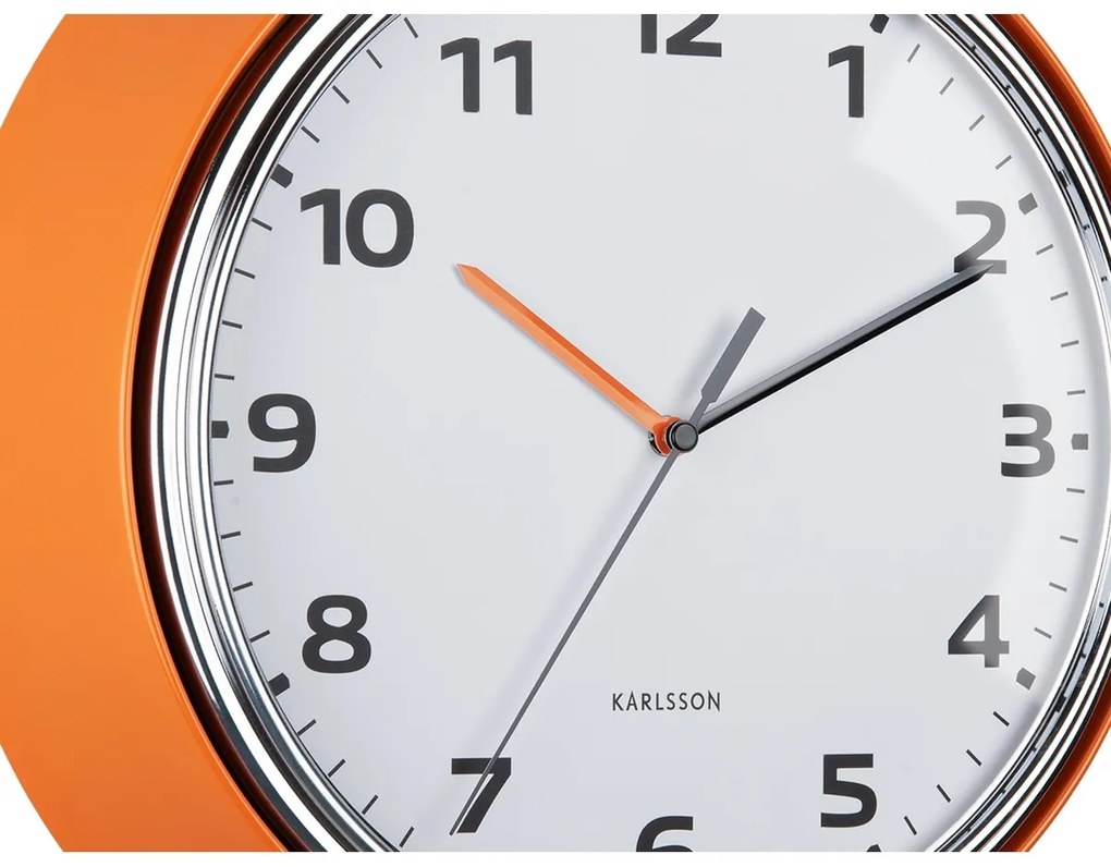 Karlsson 6006OR design falióra narancssárga,átmérő 34 cm