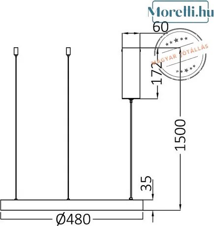 BRAYTRON BH17-01280 BELLA-SLP Modern Led Függesztett Lámpa LED IP20