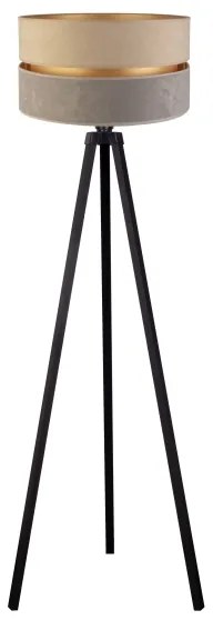 Duolla - Állólámpa DUO 1xE27/60W/230V átm. 44 cm bézs/szürke/wenge