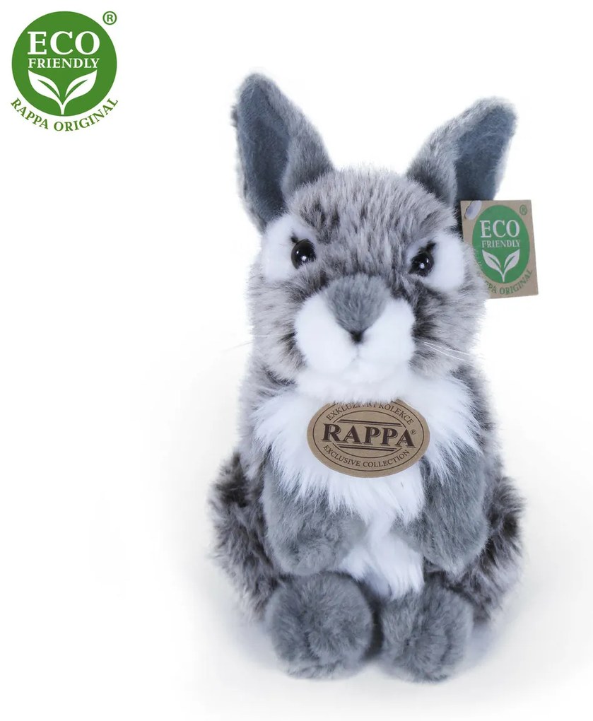 Rappa álló nyúl plüss, szürke, 20 cm ECO-FRIENDLY