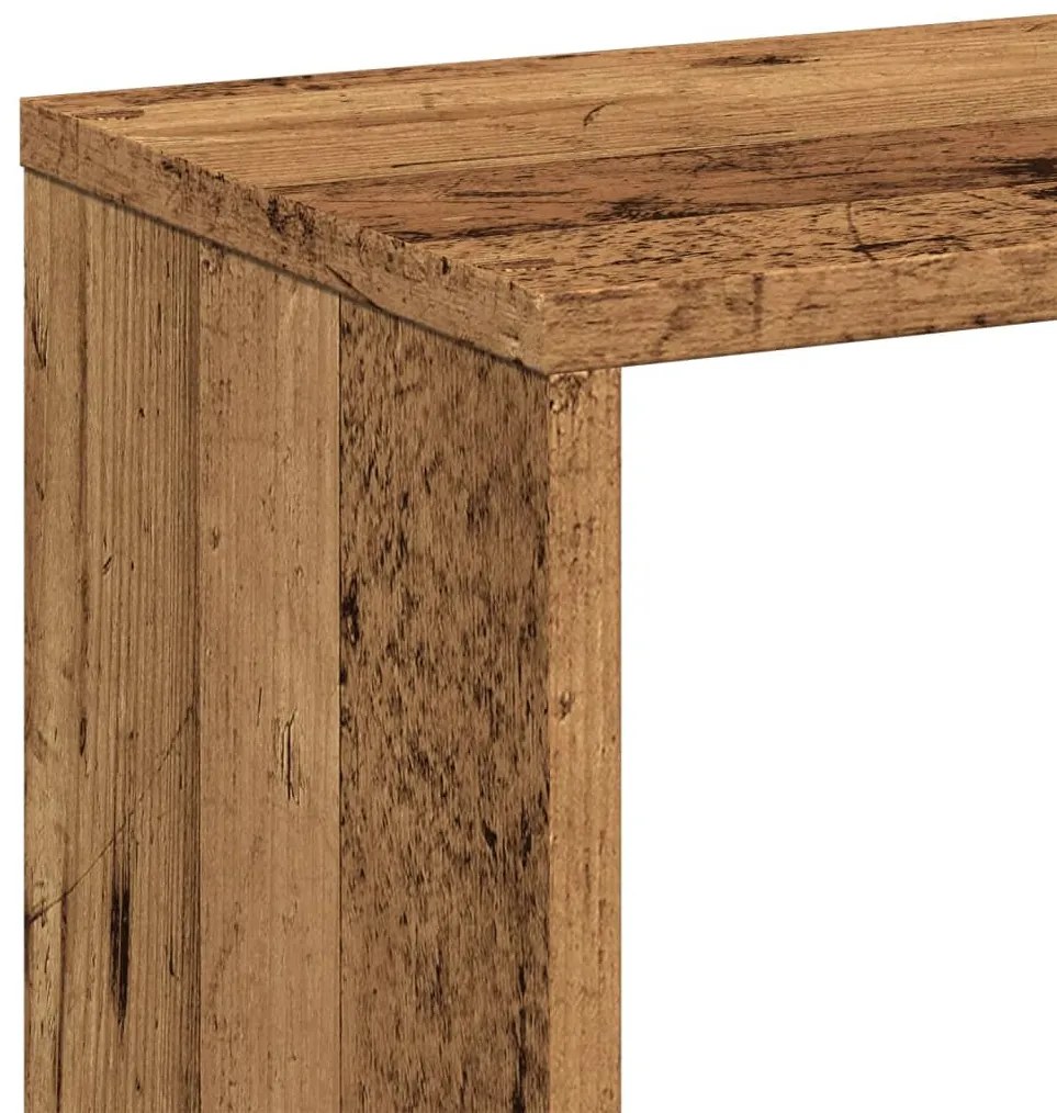 antik fa színű fa térelválasztó könyvespolc 67 x 25 x 161,5 cm