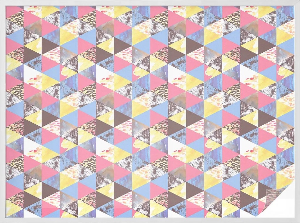 Öntapadós Ablakfólia Adatvédelem Színes háromszögek 200x146