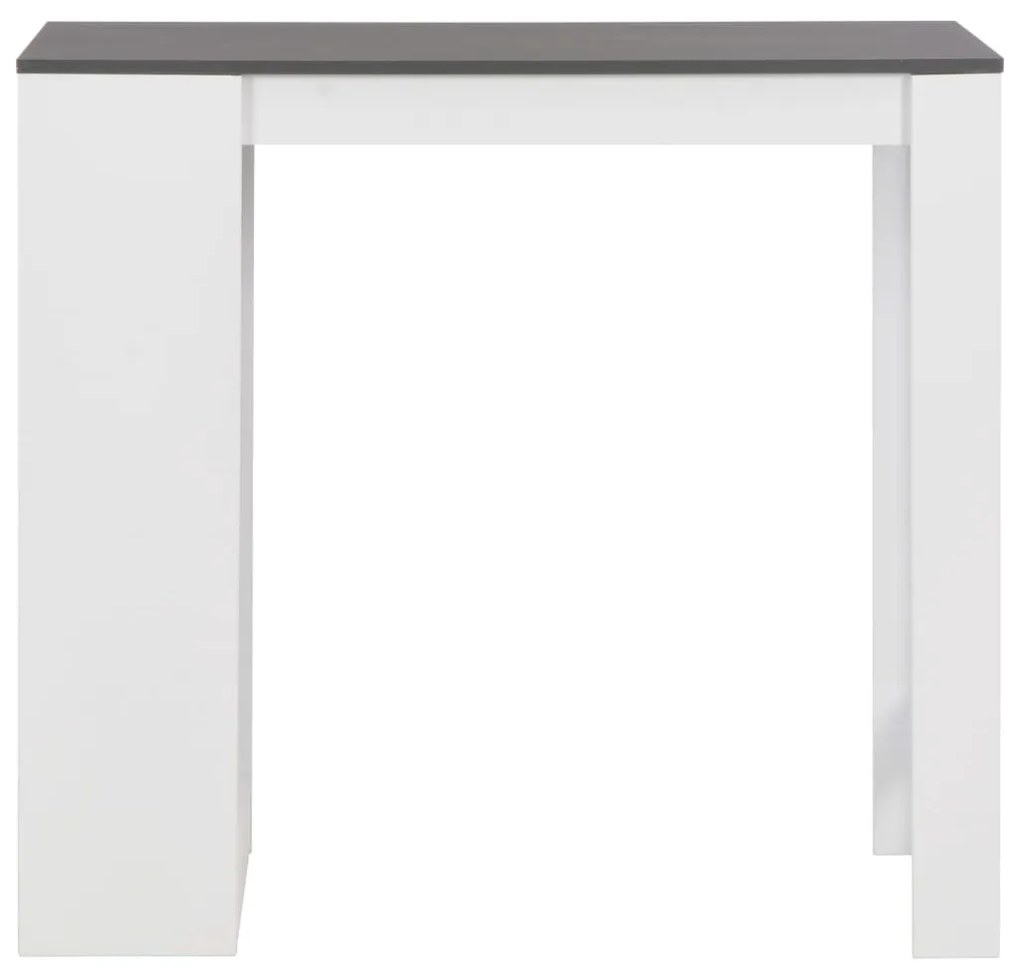 Fehér bárasztal polccal 110 x 50 x 103 cm