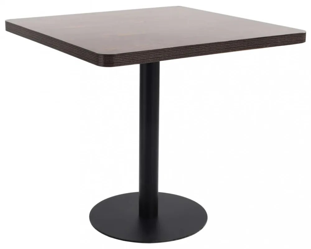 sötétbarna MDF bisztróasztal 80 x 80 cm