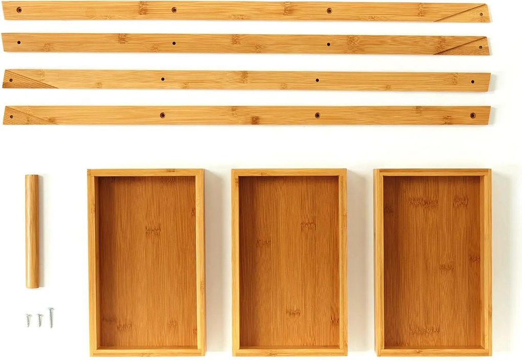 Blumfeldt Premium, polcok zuhanyozóba, 26 x 66 x 18 cm, vízálló, bambusz