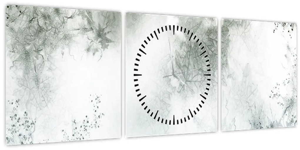 A levél absztrakció képe (órával) (90x30 cm)