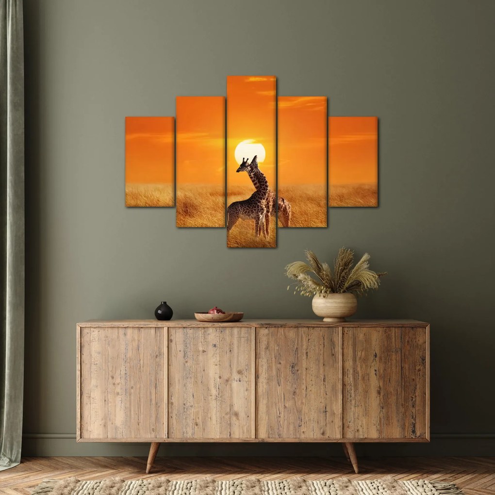 Kép - Zsiráfok a Serengeti Nemzeti Parkban (150x105 cm)
