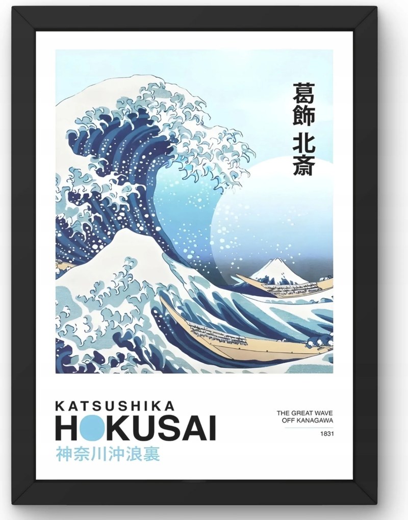 Poszter Hokusai A nagy hullám Kangawában Japán A4-es méret