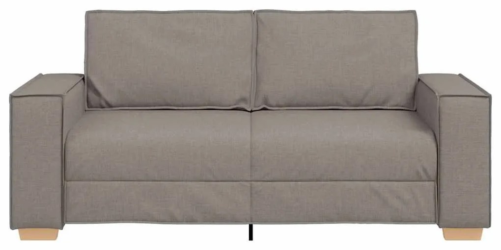 kétszemélyes, bézs színű, szövetből készült kanapé 140 cm