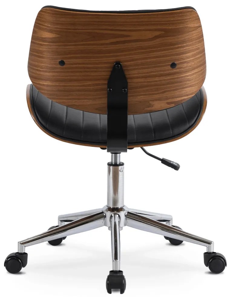 Fekete Eco-bőr Irodai Forgószék TEKSAS