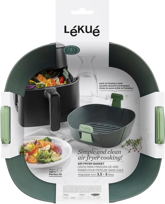 Szilikon sütőforma forrólevegős fritőzhöz 23x23 cm L – Lékué