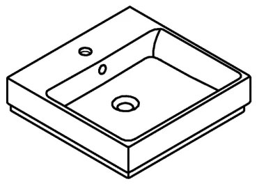 GROHE 3947400H - CUBE CERAMIC mosdó 500 × 490 mm kerámia/fehér