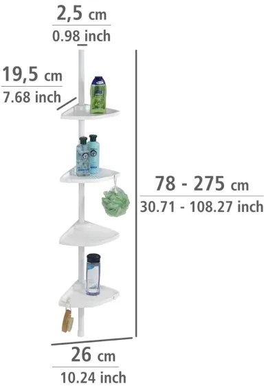 WENKO 3201010100 - Sarokelem COMPACT 26x195 cm fehér