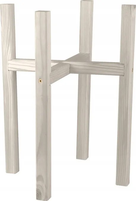 Virágtartó Fa Virágtartó Állvány Szürke-bézs 29x29x38 cm Tin Tours