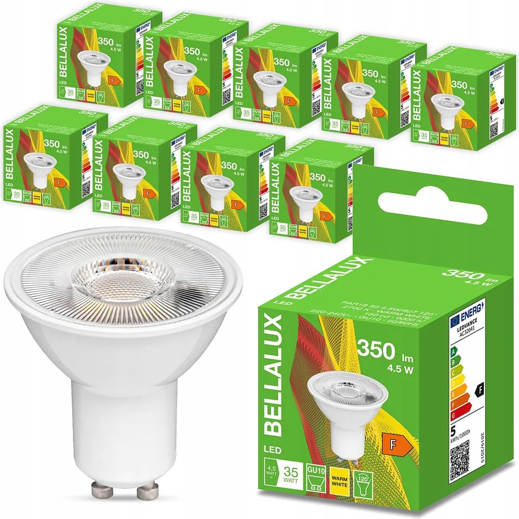 Led izzó GU10 4,5W 35W 350lm 2700K