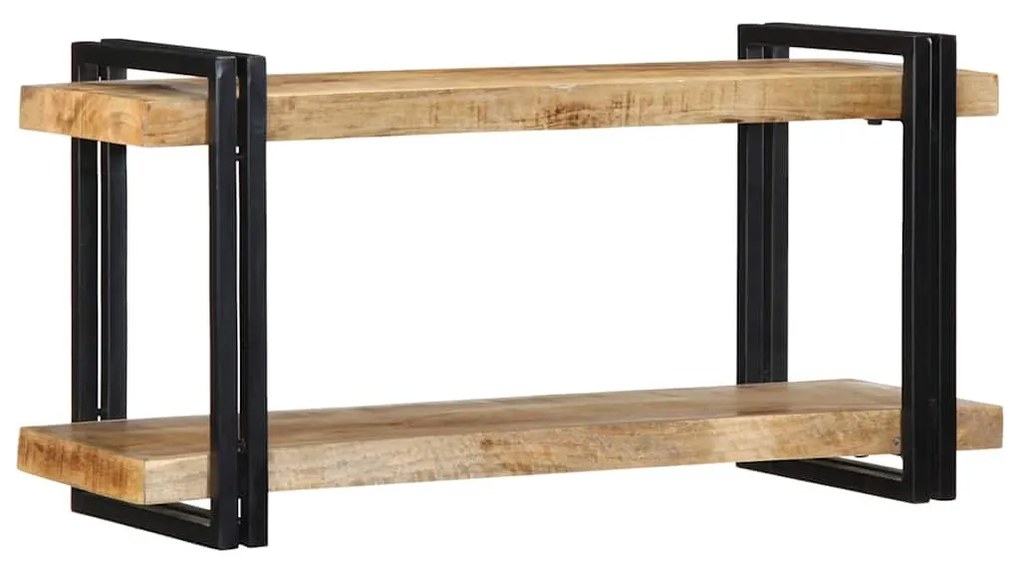 fali polc 90x33x45 cm tömör nyersfa Mango