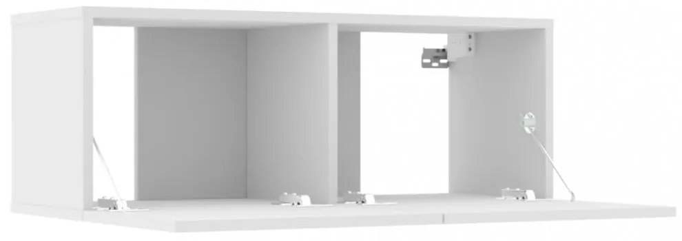 2 db fehér szerelt fa TV-szekrény 80 x 30 x 30 cm
